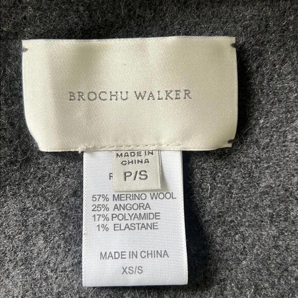 BROCHU WALKER Sorin Merino Wool Blend Wrap Vest In Shale Melange Size P/S - Picture 2 of 8